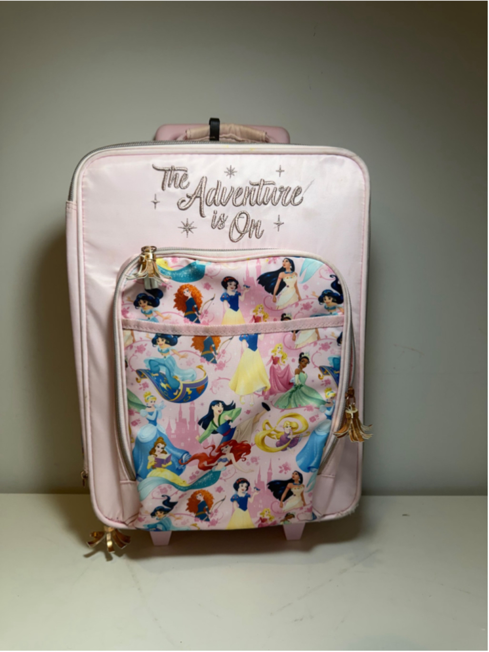 Authentic Disney Parks Princess Rolling Luggage Suitcase The Adventure Is On #F